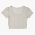 Sexy Y2K Lace Crop Top, Short Sleeve U-Neck Slim Fit T-Shirt, Going Out Clubwear Top