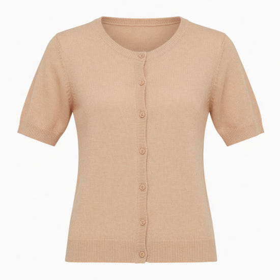 Design & Sweater Short Sleeve Knitwear Fashion Spring Summer Knitted Jumper Cardigan Sweater Top
