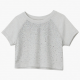 Baby Girl Rhinestones Round Neck Crop Tops Cropped Tee Sports Workout Crop Top