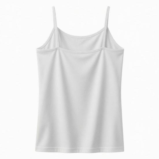 Basic Solid Camisole Spaghetti Strap White tank Tops