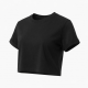 Round Neck Casual Workout Yoga Tees Short Sleeve Solid Cropped Cotton Crop Top T-Shirts