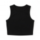 Cropped Solid T-shirt Tank Top Seamless Streetwear Stretch Rib Knit Sleeveless Casual Tank Top Reorder rate
