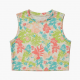Summer Casual Crop Tops Sleeveless Polyester T-Shirts O-Neck Digital Printing Fashionable Styles Price