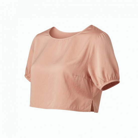 Trendy Crop Top Stylish Midriff-Baring Blouse