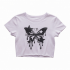 Y2k Summer Crop Top Plain Cotton Graphic t Shirts Woman Baby Tees