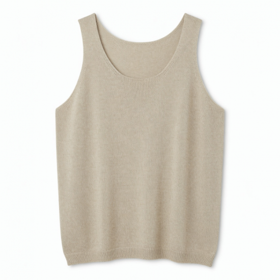 Loose Fit Tank Tops Casual Plus Size Summer Sleeveless Tees Dressy Blouse made of Knitted Fabric