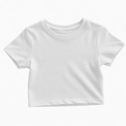 Basic Blanks White Tshirts Cotton T-Shirt T Shirt Baby Tees Crop Tops for