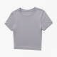 Breathable Crew Neck Crop Top T-Shirt Sports Leisure Short Sleeves Sportswear Skinny Fit Polyester/Rayon All
