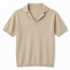 Comfortable Solid Lapel V Neck Cotton Knit Pullover Shirt Casual Short Sleeve Sweaters Tops Classic Design
