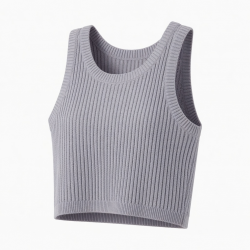 Summer Cropped Breathable Knit Ribbed Tank Tops