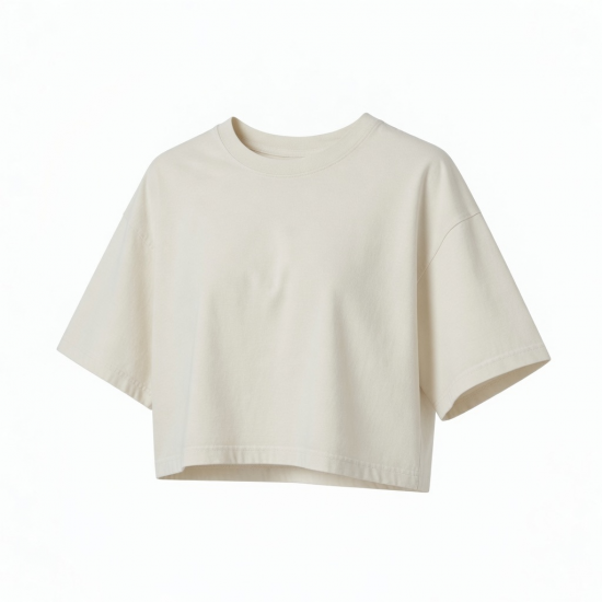 Crop Top Oversized Short T Shirts Design Crop Half Sleeve Drop Shoulder T-shirts Crop Tops