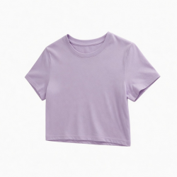 Basic Short Sleeve Crop T Shirt Top Y2K Clothes Workout Tops Summer Shirt for Plus Size Breathable Reorder