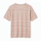 Summer New Versatile Stripes Knitted Short-sleeved Ice Silk Round Neck Pullover T-shirt Top Knitwear Clothing