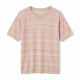 Summer New Versatile Stripes Knitted Short-sleeved Ice Silk Round Neck Pullover T-shirt Top Knitwear Clothing