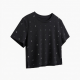 Crop T-shirts Printed O-Neck Slim Fit Tees Shirts Fashion Street Tops