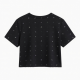 Crop T-shirts Printed O-Neck Slim Fit Tees Shirts Fashion Street Tops