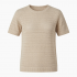 Solid Breathable Crocheted Casual T-shirt New Summer Short-sleeved Round-neck Top