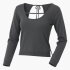 Sexy Top Backless Long Sleeve Casual Short Style Fit Slim Knit Long Sleeved T-shirt Top