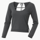 Sexy Top Backless Long Sleeve Casual Short Style Fit Slim Knit Long Sleeved T-shirt Top