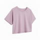 Design High-Waisted Breathable Cute Crop Top T-Shirt 210g Pure Cotton Loose Short-Sleeved Sport Top Yoga