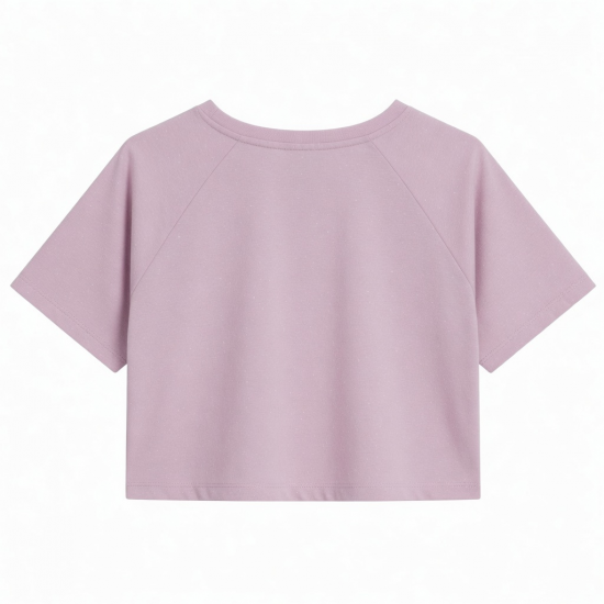 Design High-Waisted Breathable Cute Crop Top T-Shirt 210g Pure Cotton Loose Short-Sleeved Sport Top Yoga