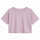 Design High-Waisted Breathable Cute Crop Top T-Shirt 210g Pure Cotton Loose Short-Sleeved Sport Top Yoga