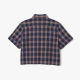 Plaid Shirt Button Down Vintage Polo Neck Tee Shirts Short Sleeve Crop Blouses Preppy Style Clothes for