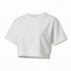 High-Waisted Breathable Cute Crop Top 210g Pure Cotton Loose Short-Sleeve Sports