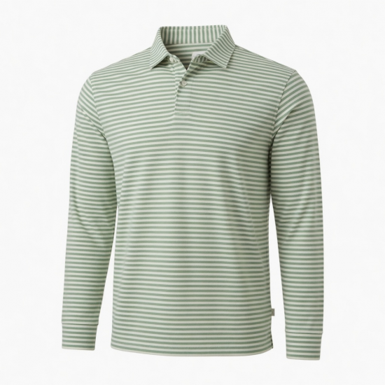 Spring Chic Fashion Elegant Long Sleeve Striped for Polo Vintage Casual Top Breathable Slim Tee Shirt Tops
