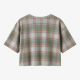 New Cute Loose Fashion Eco-Friendly Plaid Print Short Sleeve Crop Top Casual Gym T-shirt Washed Shirts