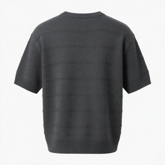 Solid Breathable Short-sleeved Knitted Streetwear Top