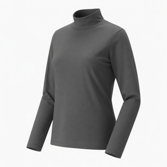 Comfort Slim Mock Neck Top All Season Casual Tops
